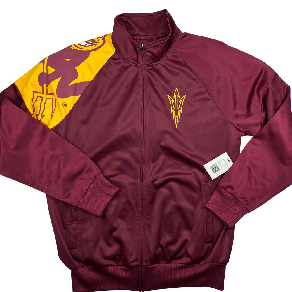 Arizona State Sun Devils G-III Sports Track Jacket Full Zip Men Large Maroon NWT